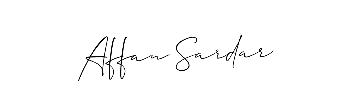 Design your own signature with our free online signature maker. With this signature software, you can create a handwritten (Allison_Script) signature for name Affan Sardar. Affan Sardar signature style 2 images and pictures png