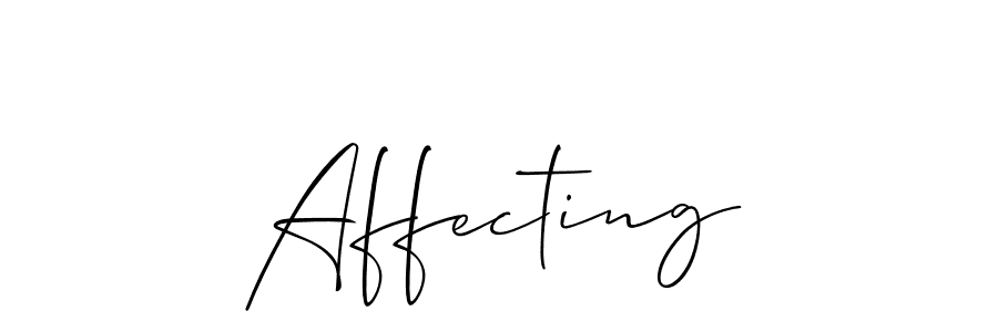 Also You can easily find your signature by using the search form. We will create Affecting name handwritten signature images for you free of cost using Allison_Script sign style. Affecting signature style 2 images and pictures png