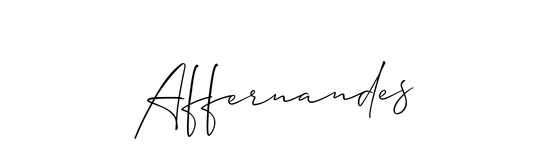The best way (Allison_Script) to make a short signature is to pick only two or three words in your name. The name Affernandes include a total of six letters. For converting this name. Affernandes signature style 2 images and pictures png