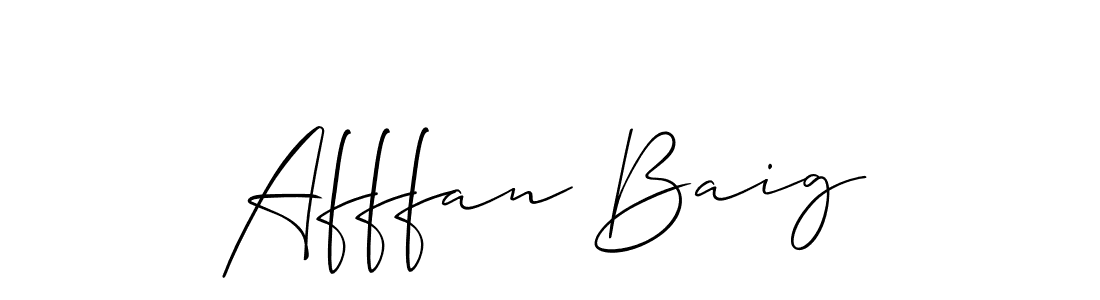 if you are searching for the best signature style for your name Afffan Baig. so please give up your signature search. here we have designed multiple signature styles  using Allison_Script. Afffan Baig signature style 2 images and pictures png