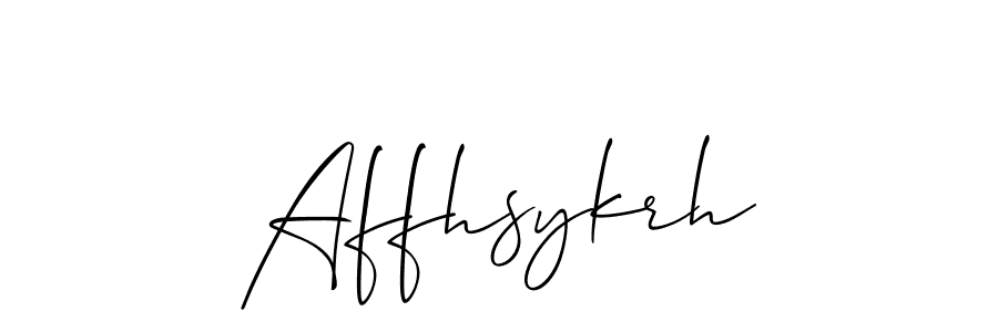 You should practise on your own different ways (Allison_Script) to write your name (Affhsykrh) in signature. don't let someone else do it for you. Affhsykrh signature style 2 images and pictures png