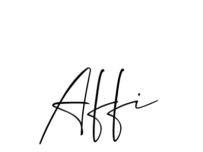 You should practise on your own different ways (Allison_Script) to write your name (Affi) in signature. don't let someone else do it for you. Affi signature style 2 images and pictures png