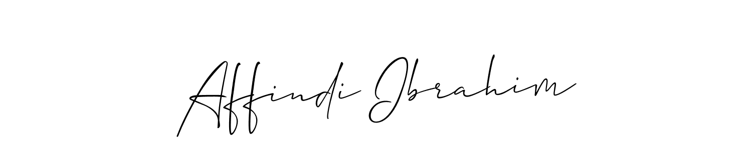 Design your own signature with our free online signature maker. With this signature software, you can create a handwritten (Allison_Script) signature for name Affindi Ibrahim. Affindi Ibrahim signature style 2 images and pictures png