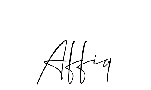 Make a short Affiq signature style. Manage your documents anywhere anytime using Allison_Script. Create and add eSignatures, submit forms, share and send files easily. Affiq signature style 2 images and pictures png