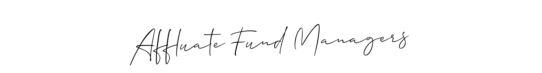 Affluate Fund Managers stylish signature style. Best Handwritten Sign (Allison_Script) for my name. Handwritten Signature Collection Ideas for my name Affluate Fund Managers. Affluate Fund Managers signature style 2 images and pictures png