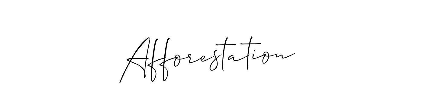 How to make Afforestation  signature? Allison_Script is a professional autograph style. Create handwritten signature for Afforestation  name. Afforestation  signature style 2 images and pictures png