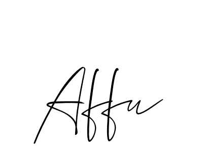 The best way (Allison_Script) to make a short signature is to pick only two or three words in your name. The name Affu include a total of six letters. For converting this name. Affu signature style 2 images and pictures png