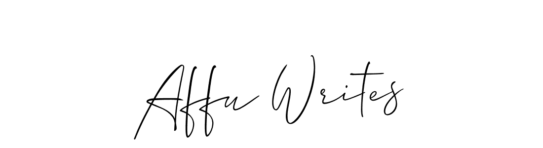 Create a beautiful signature design for name Affu Writes. With this signature (Allison_Script) fonts, you can make a handwritten signature for free. Affu Writes signature style 2 images and pictures png