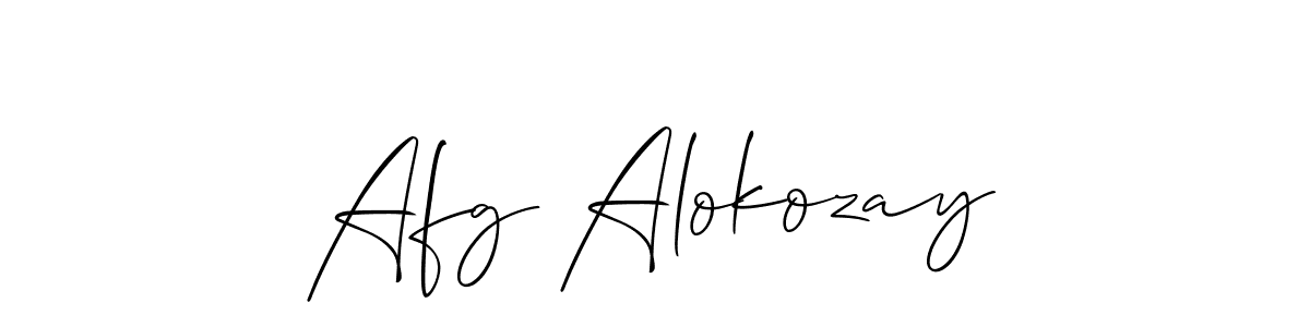 Once you've used our free online signature maker to create your best signature Allison_Script style, it's time to enjoy all of the benefits that Afg Alokozay name signing documents. Afg Alokozay signature style 2 images and pictures png