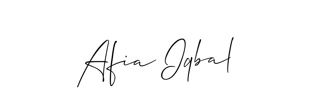 How to make Afia Iqbal signature? Allison_Script is a professional autograph style. Create handwritten signature for Afia Iqbal name. Afia Iqbal signature style 2 images and pictures png
