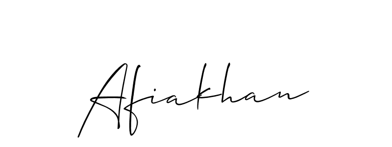 Create a beautiful signature design for name Afiakhan. With this signature (Allison_Script) fonts, you can make a handwritten signature for free. Afiakhan signature style 2 images and pictures png