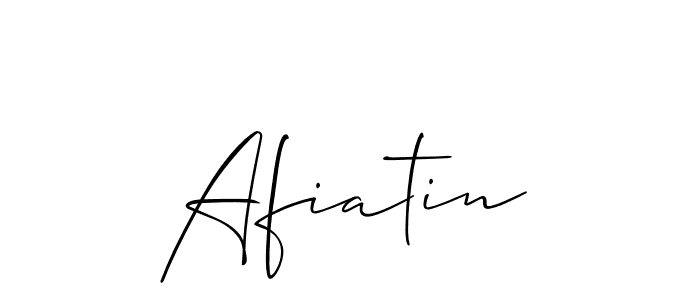 Create a beautiful signature design for name Afiatin. With this signature (Allison_Script) fonts, you can make a handwritten signature for free. Afiatin signature style 2 images and pictures png