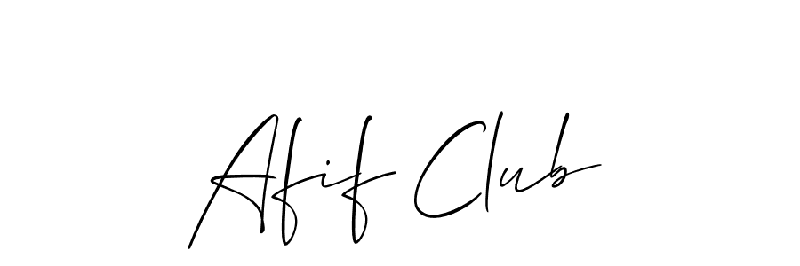 How to make Afif Club signature? Allison_Script is a professional autograph style. Create handwritten signature for Afif Club name. Afif Club signature style 2 images and pictures png