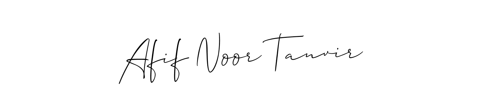 Make a short Afif Noor Tanvir signature style. Manage your documents anywhere anytime using Allison_Script. Create and add eSignatures, submit forms, share and send files easily. Afif Noor Tanvir signature style 2 images and pictures png