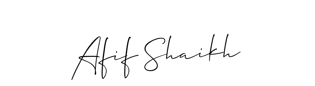 Make a beautiful signature design for name Afif Shaikh. With this signature (Allison_Script) style, you can create a handwritten signature for free. Afif Shaikh signature style 2 images and pictures png