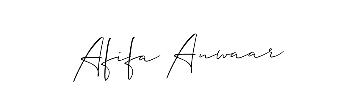 You should practise on your own different ways (Allison_Script) to write your name (Afifa Anwaar) in signature. don't let someone else do it for you. Afifa Anwaar signature style 2 images and pictures png