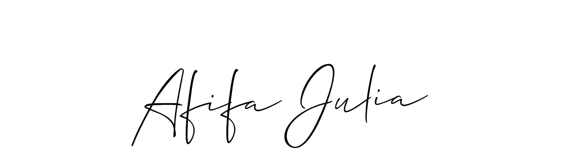 Afifa Julia stylish signature style. Best Handwritten Sign (Allison_Script) for my name. Handwritten Signature Collection Ideas for my name Afifa Julia. Afifa Julia signature style 2 images and pictures png