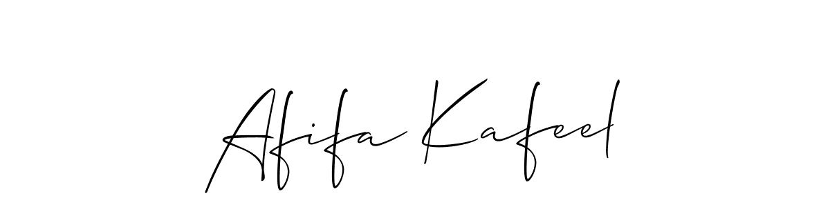 Use a signature maker to create a handwritten signature online. With this signature software, you can design (Allison_Script) your own signature for name Afifa Kafeel. Afifa Kafeel signature style 2 images and pictures png