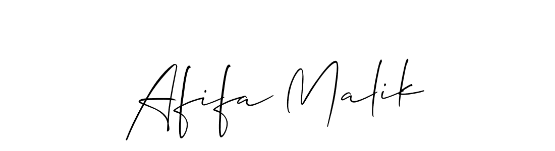 How to make Afifa Malik name signature. Use Allison_Script style for creating short signs online. This is the latest handwritten sign. Afifa Malik signature style 2 images and pictures png