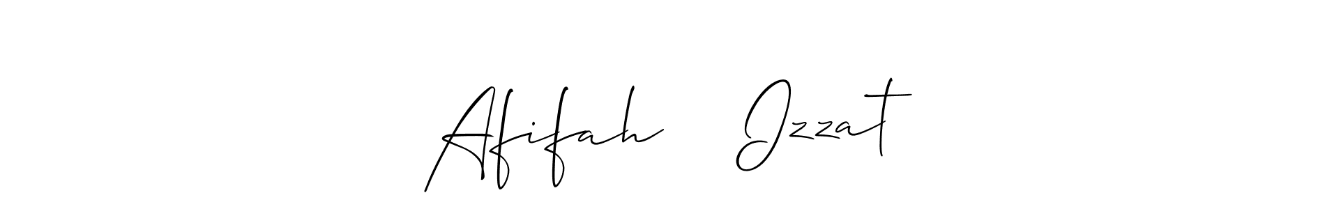 Similarly Allison_Script is the best handwritten signature design. Signature creator online .You can use it as an online autograph creator for name Afifah ❤️ Izzat. Afifah ❤️ Izzat signature style 2 images and pictures png