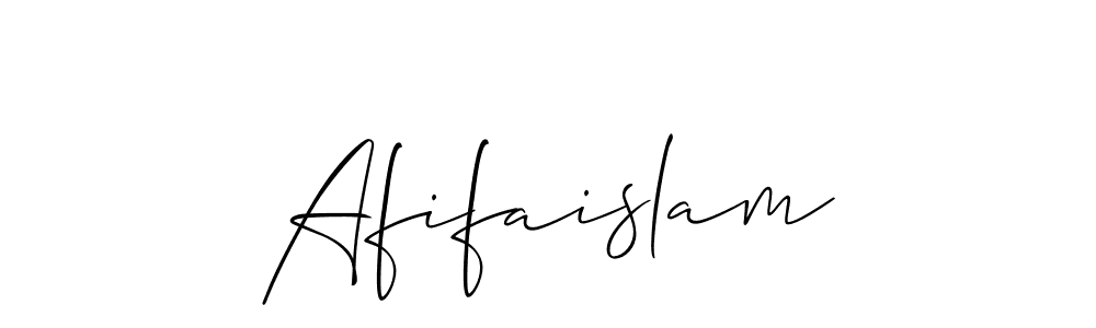 How to make Afifaislam signature? Allison_Script is a professional autograph style. Create handwritten signature for Afifaislam name. Afifaislam signature style 2 images and pictures png