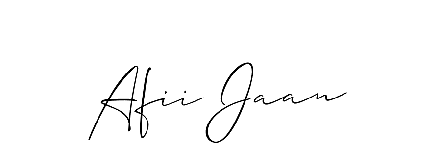 How to make Afii Jaan name signature. Use Allison_Script style for creating short signs online. This is the latest handwritten sign. Afii Jaan signature style 2 images and pictures png