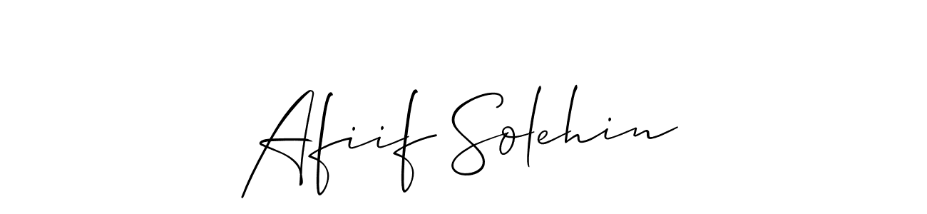 It looks lik you need a new signature style for name Afiif Solehin. Design unique handwritten (Allison_Script) signature with our free signature maker in just a few clicks. Afiif Solehin signature style 2 images and pictures png