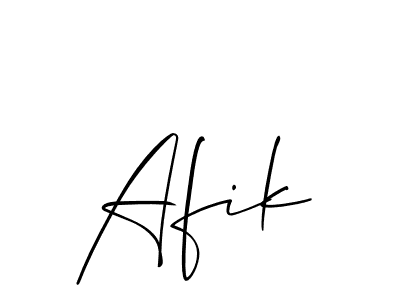 Create a beautiful signature design for name Afik. With this signature (Allison_Script) fonts, you can make a handwritten signature for free. Afik signature style 2 images and pictures png