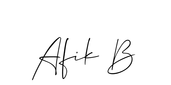 Make a beautiful signature design for name Afik B. Use this online signature maker to create a handwritten signature for free. Afik B signature style 2 images and pictures png