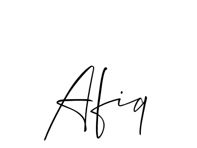 Also we have Afiq name is the best signature style. Create professional handwritten signature collection using Allison_Script autograph style. Afiq signature style 2 images and pictures png