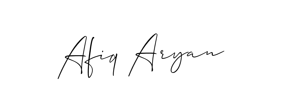 Best and Professional Signature Style for Afiq Aryan. Allison_Script Best Signature Style Collection. Afiq Aryan signature style 2 images and pictures png