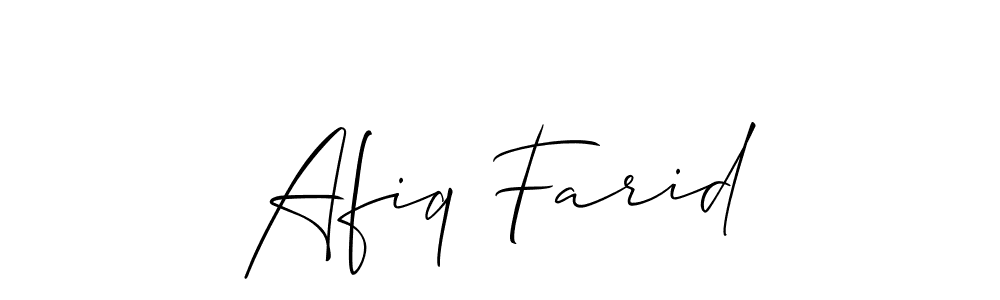 Make a beautiful signature design for name Afiq Farid. Use this online signature maker to create a handwritten signature for free. Afiq Farid signature style 2 images and pictures png
