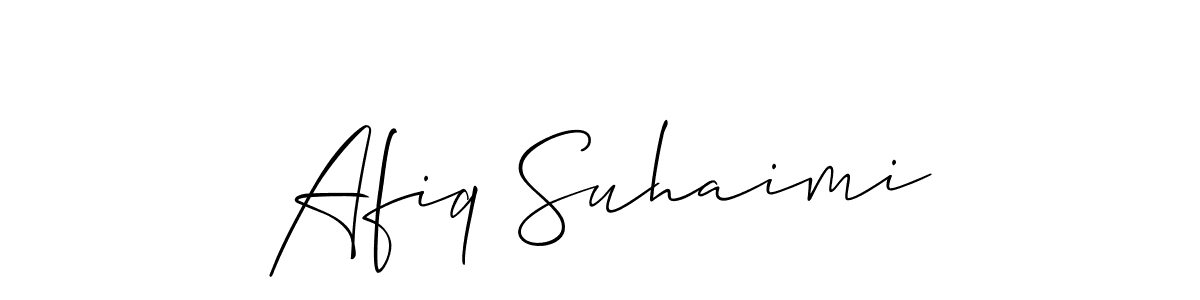 Afiq Suhaimi stylish signature style. Best Handwritten Sign (Allison_Script) for my name. Handwritten Signature Collection Ideas for my name Afiq Suhaimi. Afiq Suhaimi signature style 2 images and pictures png