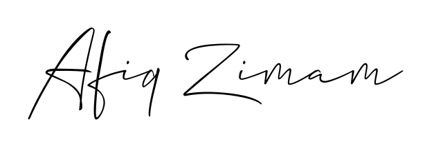 A classic penmanship look for Afiq Zimam. The Allison_Script font brings timeless elegance and confidence to every signed document. Afiq Zimam signature style 2 images and pictures png