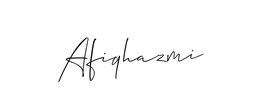 Use a signature maker to create a handwritten signature online. With this signature software, you can design (Allison_Script) your own signature for name Afiqhazmi. Afiqhazmi signature style 2 images and pictures png