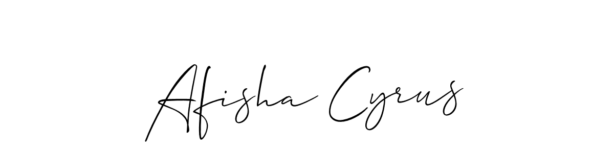 if you are searching for the best signature style for your name Afisha Cyrus. so please give up your signature search. here we have designed multiple signature styles  using Allison_Script. Afisha Cyrus signature style 2 images and pictures png