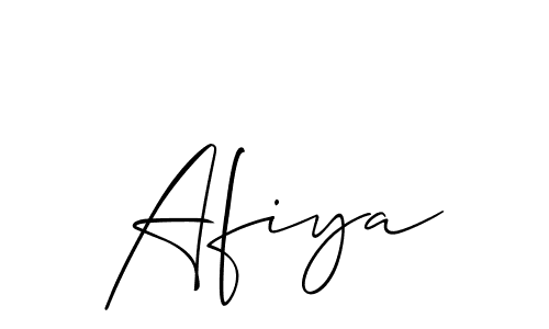 Also we have Afiya name is the best signature style. Create professional handwritten signature collection using Allison_Script autograph style. Afiya signature style 2 images and pictures png