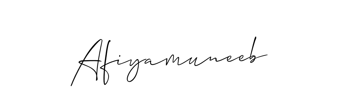 Also You can easily find your signature by using the search form. We will create Afiyamuneeb name handwritten signature images for you free of cost using Allison_Script sign style. Afiyamuneeb signature style 2 images and pictures png