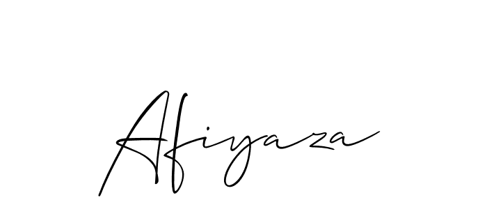 How to make Afiyaza signature? Allison_Script is a professional autograph style. Create handwritten signature for Afiyaza name. Afiyaza signature style 2 images and pictures png