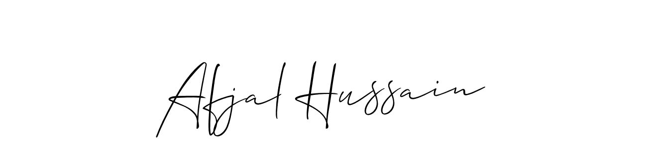 How to make Afjal Hussain signature? Allison_Script is a professional autograph style. Create handwritten signature for Afjal Hussain name. Afjal Hussain signature style 2 images and pictures png