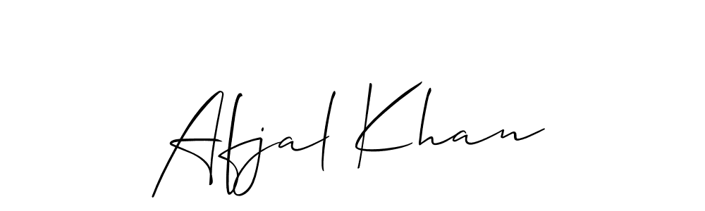 You should practise on your own different ways (Allison_Script) to write your name (Afjal Khan) in signature. don't let someone else do it for you. Afjal Khan signature style 2 images and pictures png