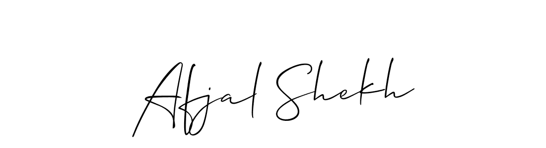 Also we have Afjal Shekh name is the best signature style. Create professional handwritten signature collection using Allison_Script autograph style. Afjal Shekh signature style 2 images and pictures png
