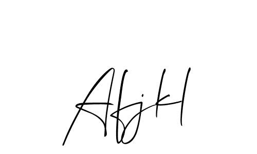 How to make Afjkl name signature. Use Allison_Script style for creating short signs online. This is the latest handwritten sign. Afjkl signature style 2 images and pictures png