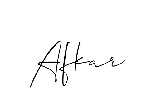 Create a beautiful signature design for name Afkar. With this signature (Allison_Script) fonts, you can make a handwritten signature for free. Afkar signature style 2 images and pictures png