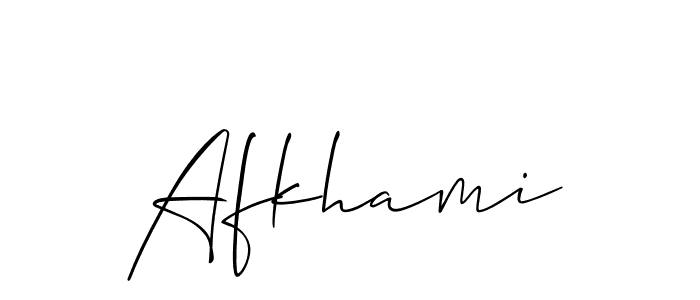 Also You can easily find your signature by using the search form. We will create Afkhami name handwritten signature images for you free of cost using Allison_Script sign style. Afkhami signature style 2 images and pictures png