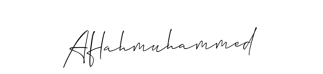 Design your own signature with our free online signature maker. With this signature software, you can create a handwritten (Allison_Script) signature for name Aflahmuhammed. Aflahmuhammed signature style 2 images and pictures png