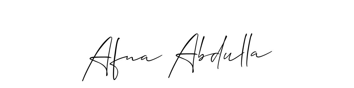 Also we have Afna Abdulla name is the best signature style. Create professional handwritten signature collection using Allison_Script autograph style. Afna Abdulla signature style 2 images and pictures png