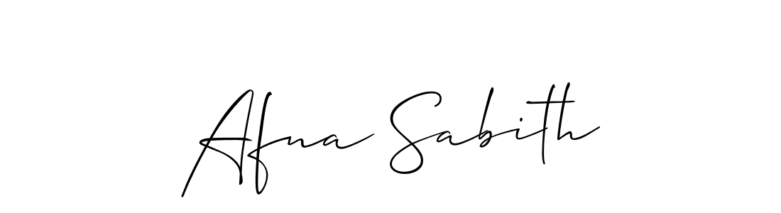 Design your own signature with our free online signature maker. With this signature software, you can create a handwritten (Allison_Script) signature for name Afna Sabith. Afna Sabith signature style 2 images and pictures png