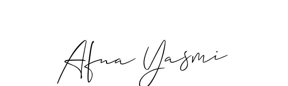 Allison_Script is a professional signature style that is perfect for those who want to add a touch of class to their signature. It is also a great choice for those who want to make their signature more unique. Get Afna Yasmi name to fancy signature for free. Afna Yasmi signature style 2 images and pictures png