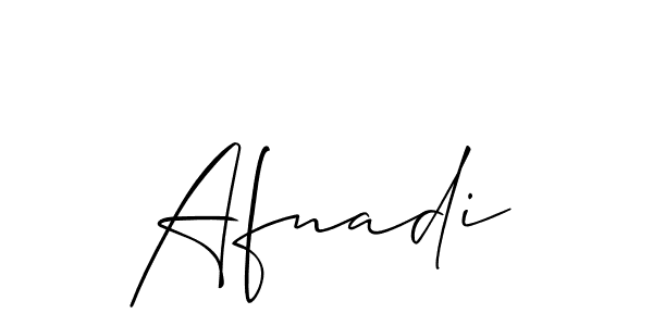 The best way (Allison_Script) to make a short signature is to pick only two or three words in your name. The name Afnadi include a total of six letters. For converting this name. Afnadi signature style 2 images and pictures png